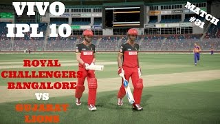 VIVO IPL 10 : RCB VS GL : MATCH 31