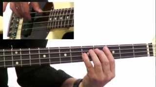 50 Bass Grooves - #1 Shuffle in G - Bass Guitar Lesson - David Santos