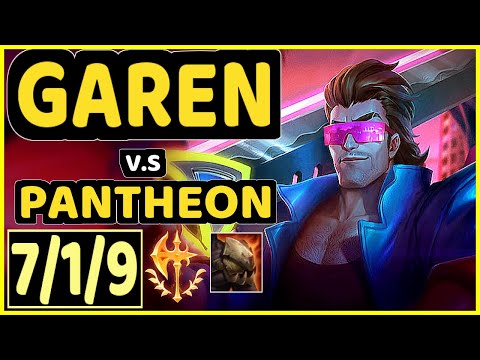 WHITEKNIGHT (GAREN) vs PANTHEON - 7/1/9 KDA TOP CHALLENGER GAMEPLAY - EUW
