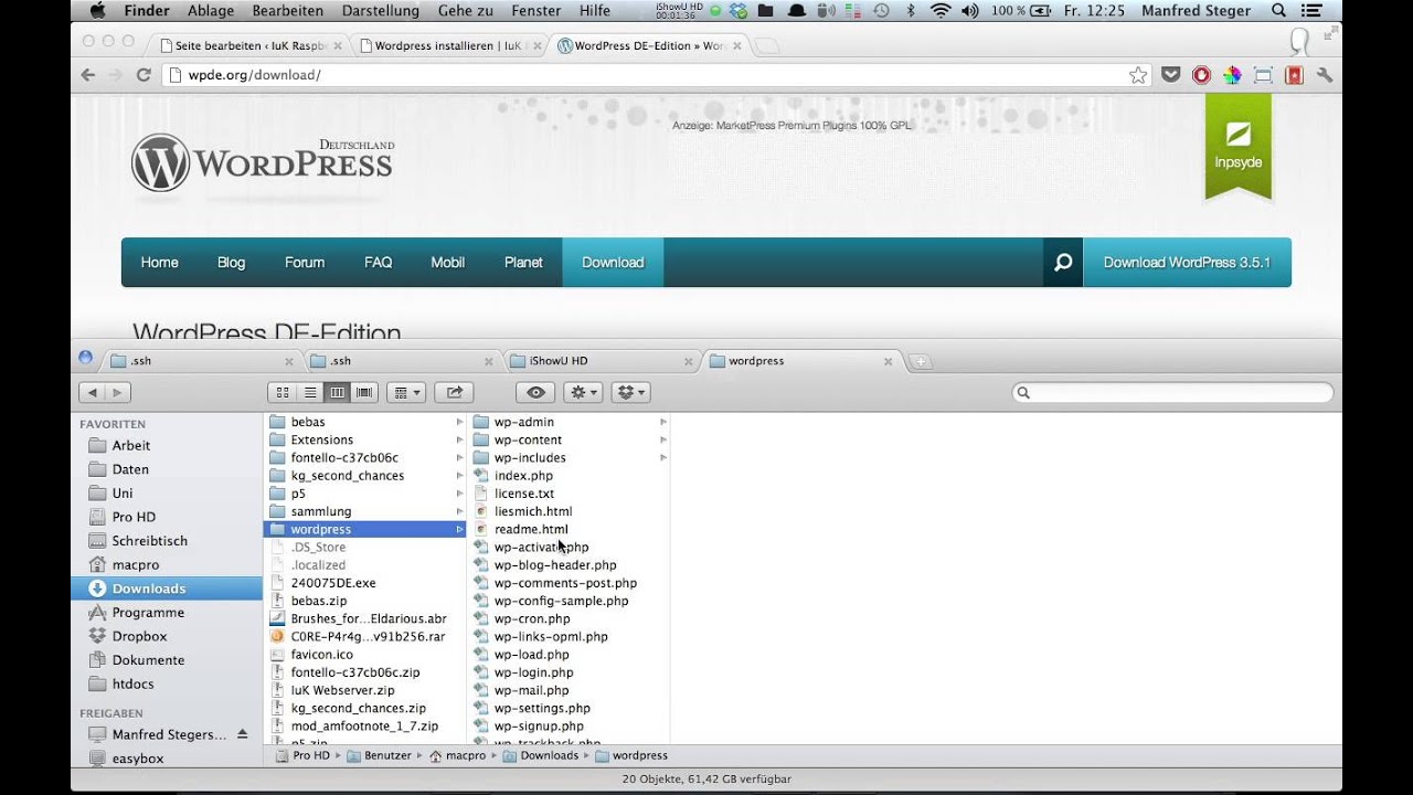 Manfred Steger's Video über das Hochladen von Dateien via FTP auf den Raspberry Pi unter Raspbian OS