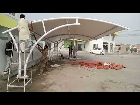 Rectangular Steel Temporary Canopies, For Outdoor video by Schafbock Design Workshop Private Limited
