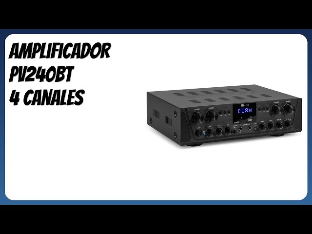 Vídeo relacionado con Power Dynamics PV240BT Amplificador de Audio multisala de 4 Canales 4X 100W. Bluetooth, Radio FM, Reproductor de MP3 USB, entradas de micrófono. Uso doméstico, Oficina, Sistema de megafonía