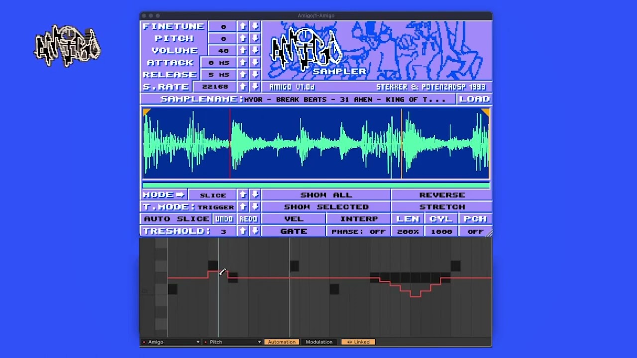 Amigo Sampler Trick: Oldskool Jungle Chopped Pitched Amen Snare Rolls :-) - YouTube