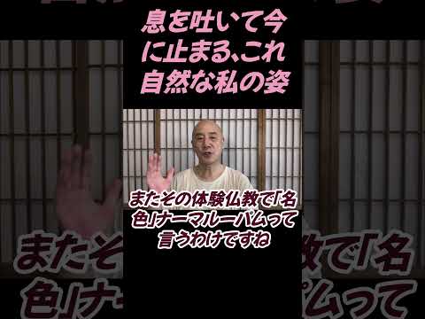 仏教学科 息を吐いて今に止まる、これが自然な私の姿#切り抜き＃ヨガ＃健康#仏教＃瞑想＃マインドフルネス