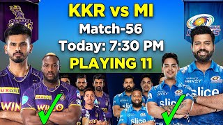 IPL 2022 | Kolkata Knight Riders vs Mumbai Indians Playing 11 | KKR  vs MI Final Playing 11