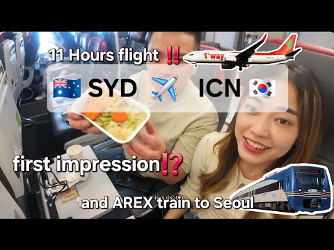 SYDNEY to SEOUL with T’Way Airlines ✈️ First Impressions + AREX train