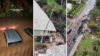 Catastrophic flooding slams northern Oahu, Hawaii as thousands are evacuated