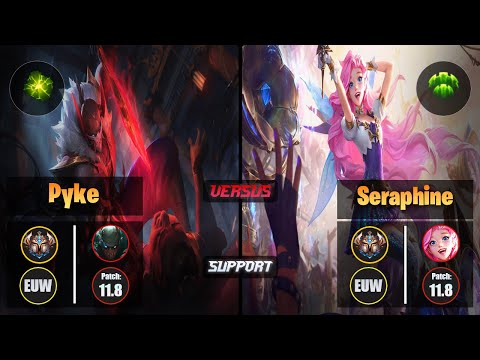 Challenger PYKE [Aftershock] (Support) VS  SERAPHINE - Challenger EUW Patch 11.8