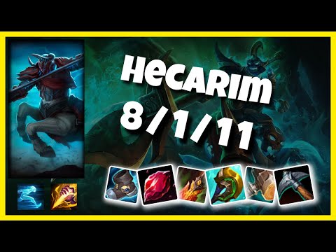 Hecarim vs Zac EU Challenger JUNGLE (8/1/11) Gameplay Replay - Patch 10.23