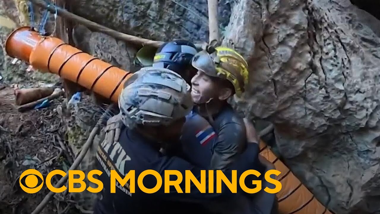 Laos cave rescuer describes moment trapped miners were freed