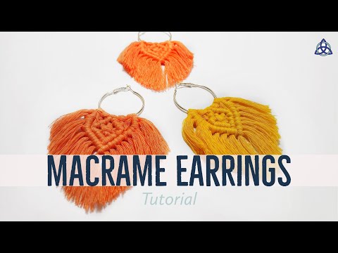 Green Macrame Beaded Earrings Tutorial EASY Macrame Craft Idea