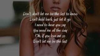 Don&#39;t Let Me Be The Last To Know (hex hector radio mix) with lyrics