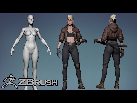 Stylized Female Character Creation in Zbrush (Part 02 Body Blockout)