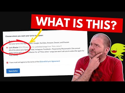 LYRICS in DistroKid | Lyric Blaster