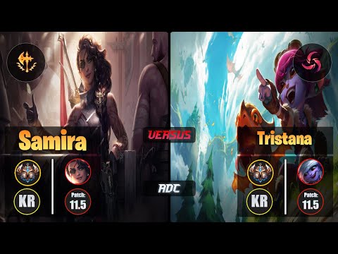Challenger SAMIRA [Conqueror] (ADC) VS  TRISTANA - Challenger KR Patch 11.5