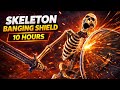 Skeleton Banging Shield Meme 10 Hours