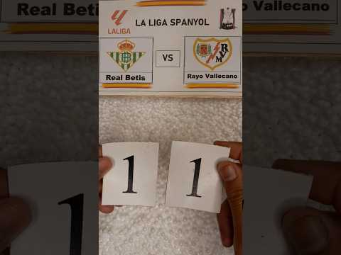 La Liga: Real Betis vs Rayo Vallecano score result 1-1 #realbetis #rayovallecano #laliga