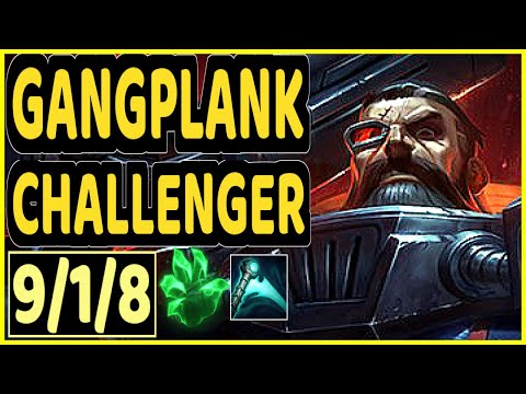 SOLARBACCA (GANGPLANK) - 9/1/8 KDA TOP CHALLENGER GAMEPLAY - NA