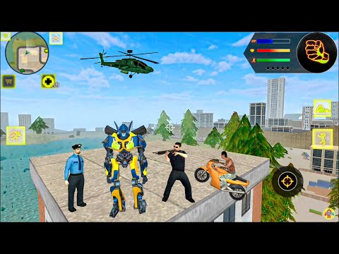 Musclecar Robot Transform Games #1 - Fun at Army Helicopter - Android Gameplay
