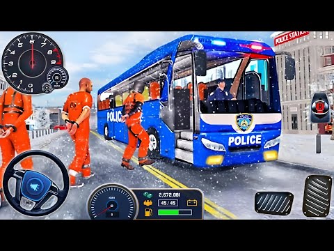 Police Bus Driving Simulator 3D - Extreme Cop Bus Prisoner Transporter Driver - Android Gameplay #1
