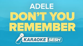 Download lagu Adele - Don't You Remember (Karaoke) mp3