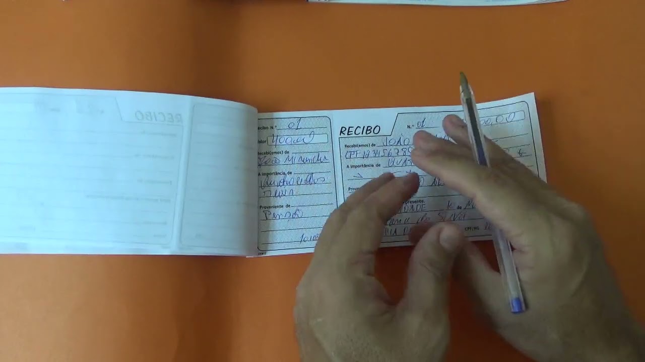 PREENCHER RECIBO PENSÃO ALIMENTÍCIA