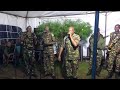 Maroon commandos from langata barracks performing.
