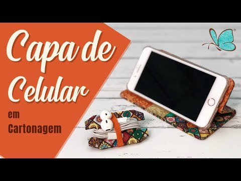 Capa para Celular em Cartonagem Passo a Passo | Heloísa Gimenes - Sem Igual Artesanato