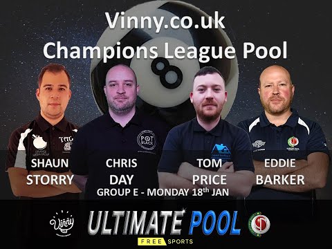Shaun Storry v Tom Price Group 5 Vinny.co.uk Champions League Pool