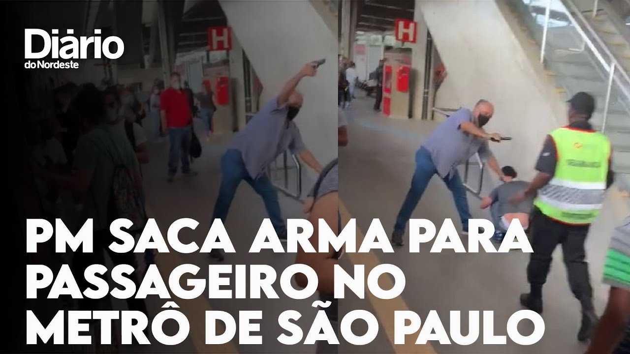 Imagem da notícia PM aponta arma para passageiro e causa tumulto no metrô de São Paulo