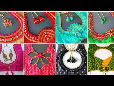 Trending New Silk Saree Blouse Back Neck Designs - Blouse Designs