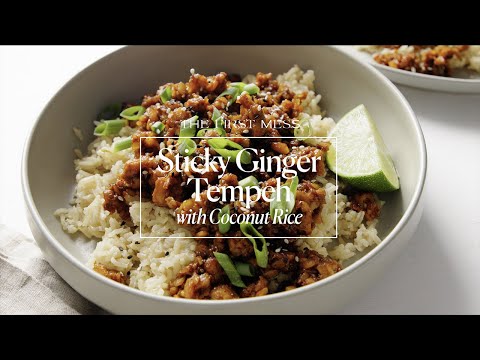 Sticky Ginger Tempeh with Coconut Rice