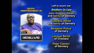 Christabelle Alfred  ~ Long Obituary