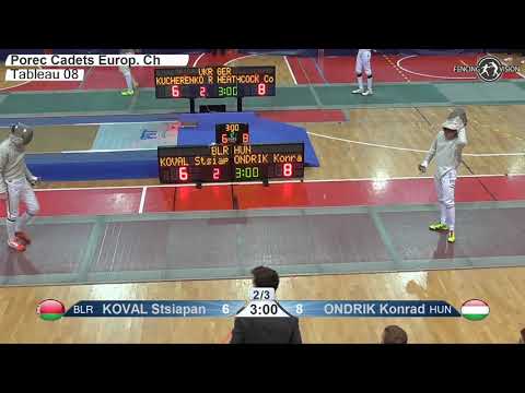 2020 xx T08 04 M S Individual Porec CRO ZC Cadets RED KOVAL BLR vs ONDRIK HUN