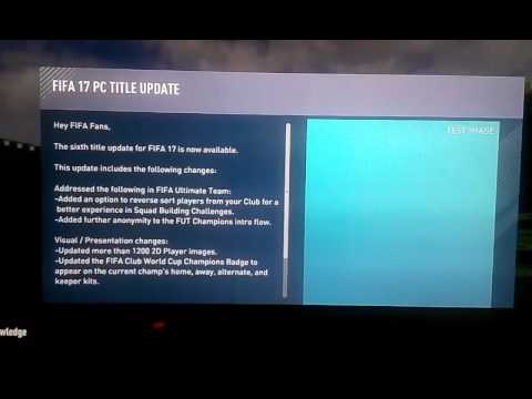 FIFA 17 1.07 Update Patch
