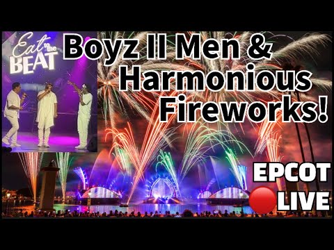 🔴LIVE: EPCOT! Boyz II Men, Harmonious Fireworks, Food & Wine Festival! Disney World Live Stream!