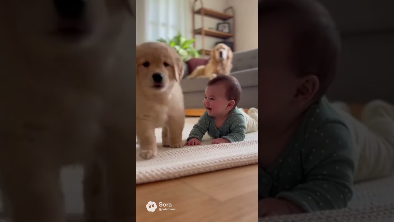 赤ちゃん大好き犬| #shorts #animals #baby