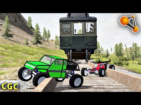RC CARS VS Real TRAIN (Toy Cars) BeamNG Drive