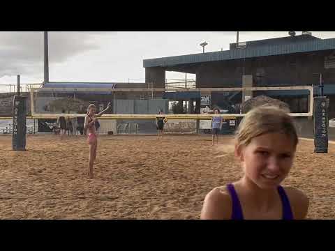 Kallie & Reese Beach Volleyball 7/30/22 2, Won 16-15