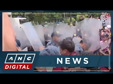 Protesters clash with police in Labor Day rally in Manila ANC