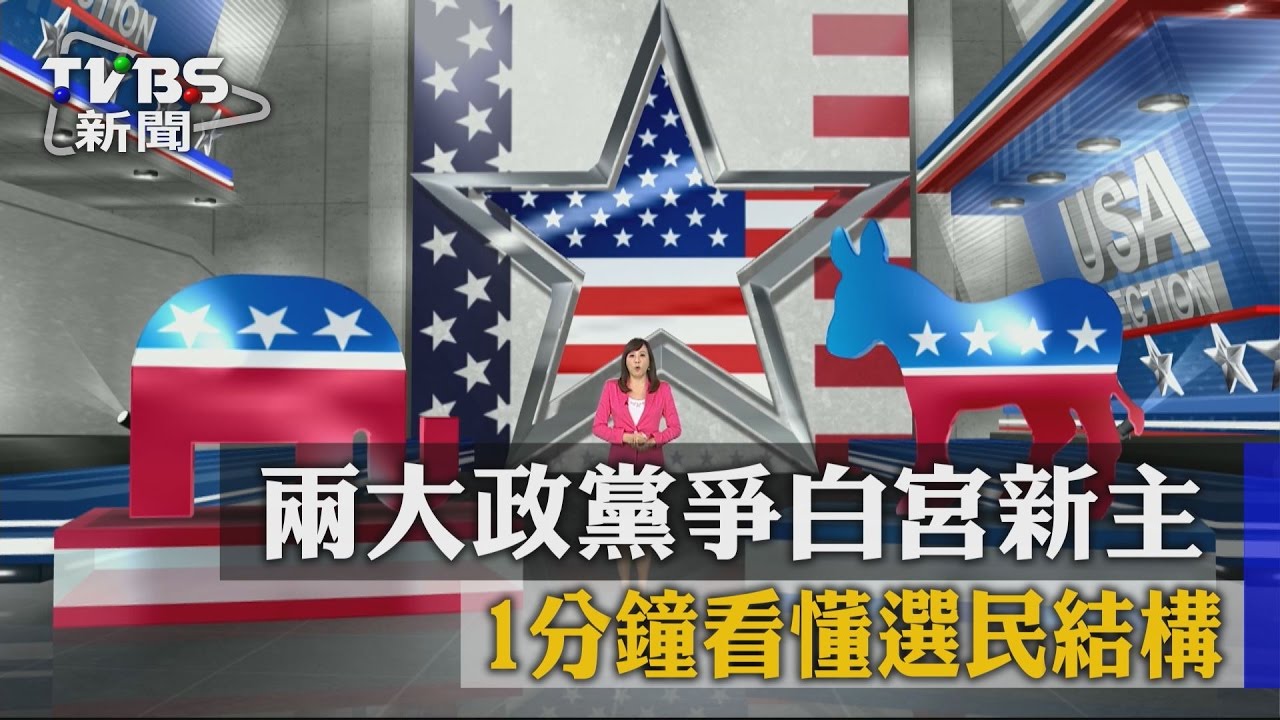 兩大政黨爭白宮新主　1分鐘看懂選民結構