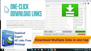 How to download multiple links in one click or Download multiple links from a website easily.