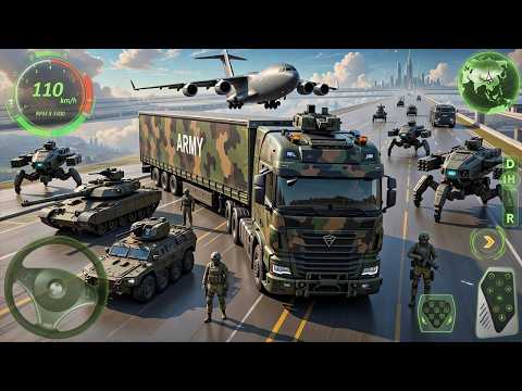 🪖💂‍♂️Army Truck Driving Cargo Games - US Offroad Army Truck Driving 3D 2026 - Android Gameplay
