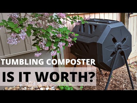 How to make organic compost at home using tumbler composter - REVIEW