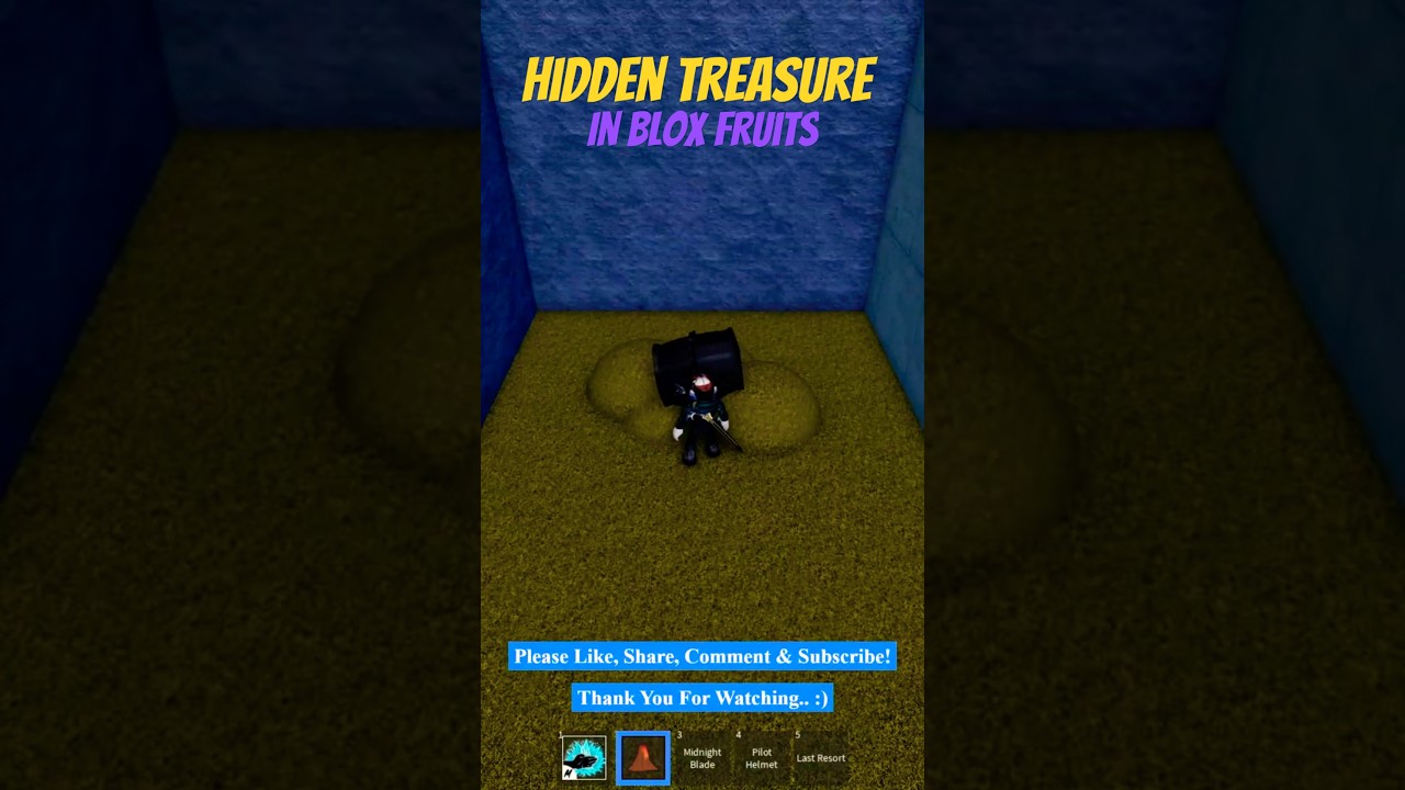 Finding the Hidden Treasure in Blox Fruits #shorts #bloxfruts #robloxshorts #shortsvideo #gameshorts