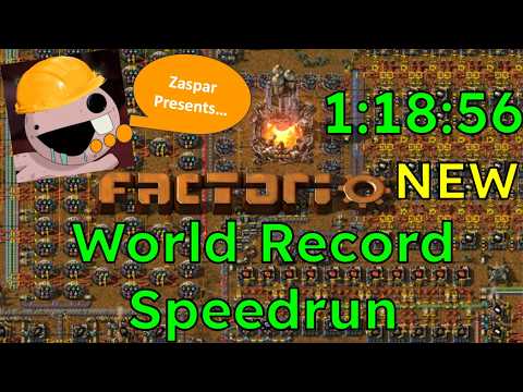 Factorio Any% Speedrun World Record in 1:18:56