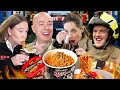British Firefighters Try Korean Fire Noodles For The First Time