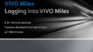 preview picture of video 'Logging Into VIVO Miles'