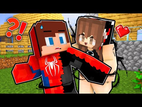 Venom Girl Turns JJ into Spider-Man Black - Maizen Minecraft Animation