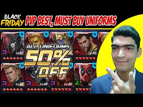 PvP Best, Must Buy Uniforms | Black Friday All Uniform Sale 50% off | Marvel Future Fight